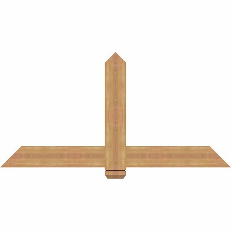 Ekena Millwork Eugene Smooth Timber Gable Bracket, Western Red Cedar, 60"W x 30"H x 1 1/2"D x 5 1/2"F, 12/12 Pitch GBW060X30X0206EUG00SWR